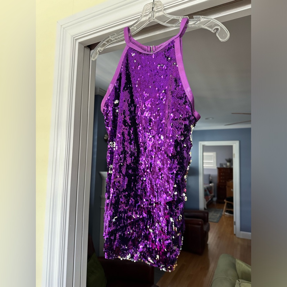 Purple Sequin Costume Top